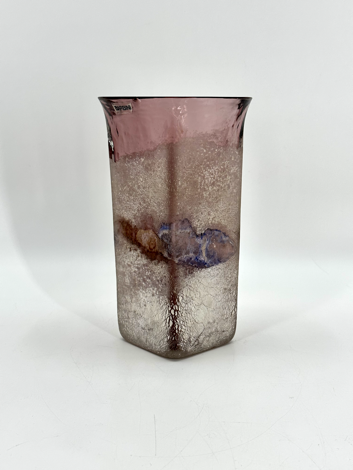 * BARBINI VASE SCAVO MURANO 1960er UNRESTAURIERT GROSS SELTEN