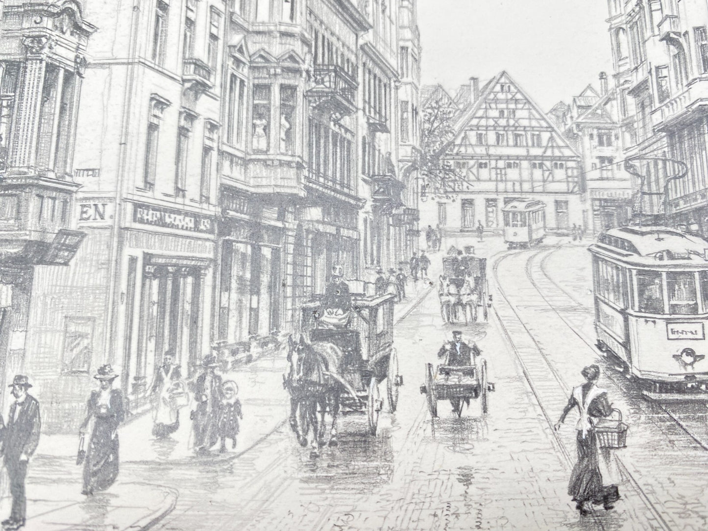 KÜNSTLER HEINZ WEHLISCH ZEICHNUNG PFORZHEIM LEOPOLDSTRASSE 1912 HANDSIGNIERT