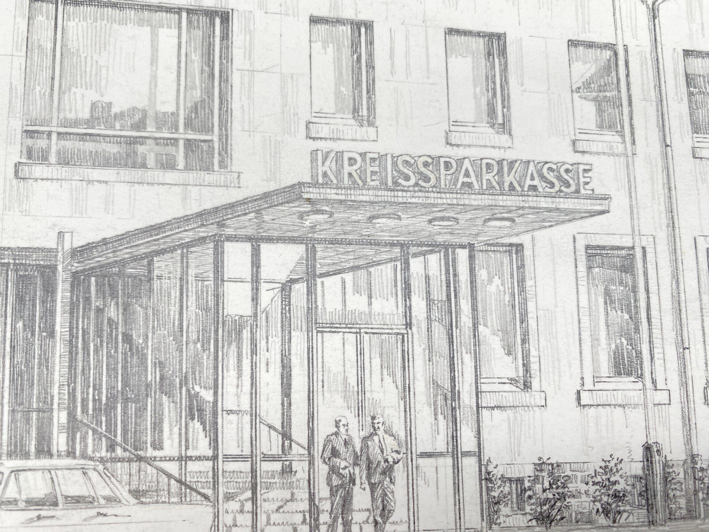 DEUTSCHER KÜNSTLER HEINZ WEHLISCH ZEICHNUNG BERSENBRÜCK SPARKASSE HANDSIGNIERT