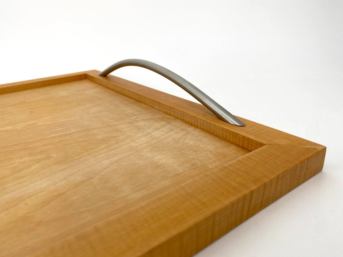 * GROSSES MODERNES HOLZ SERVIERTABLETT 66x46 cm BUCHE
