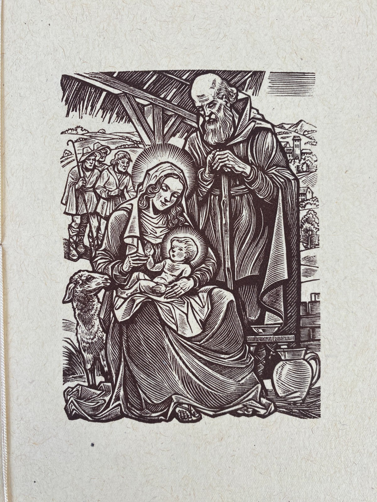 * WILLY KNABE WEIHNACHTSGESCHICHTE BÜCHLEIN SIGNIERT WIDMUNG 1954 HOLZSCHNITTE
