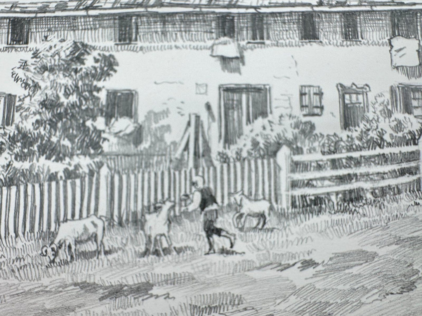 * HEINZ WEHLISCH ZEICHNUNG KAPPEL SCHWARZWALDHOF 1905 ANSICHT SIG