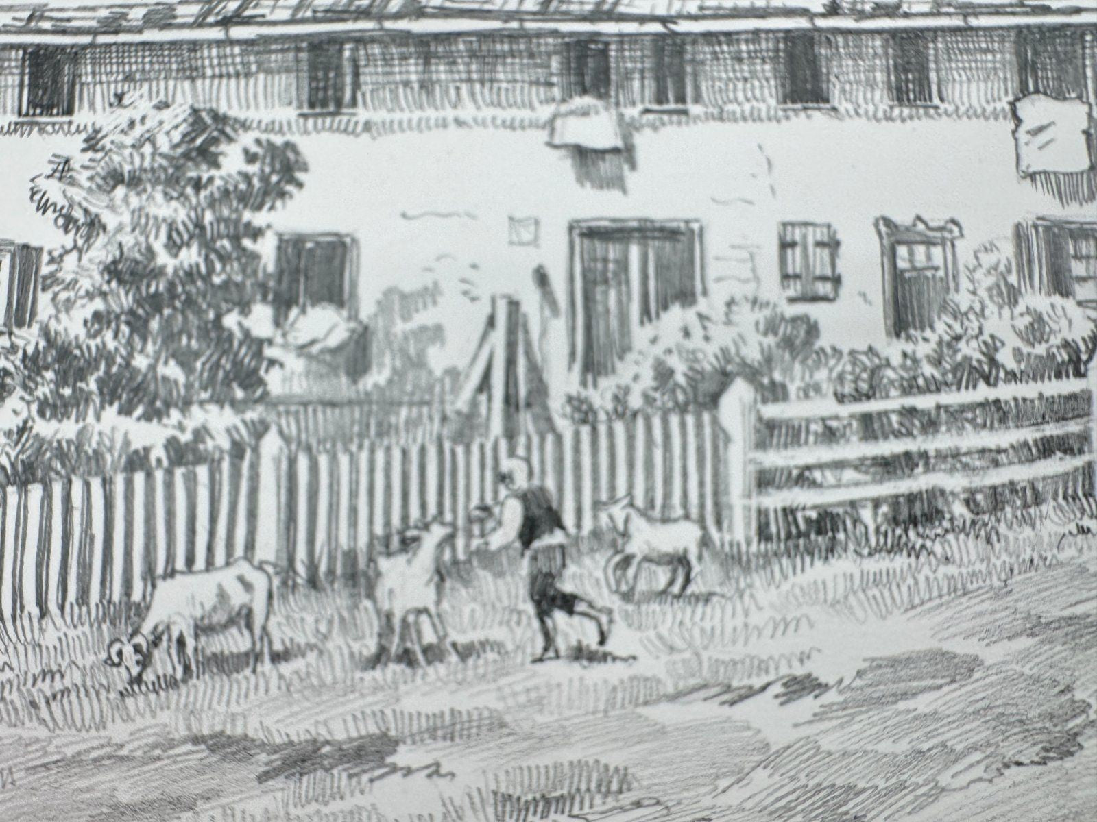* HEINZ WEHLISCH ZEICHNUNG KAPPEL SCHWARZWALDHOF 1905 ANSICHT SIG