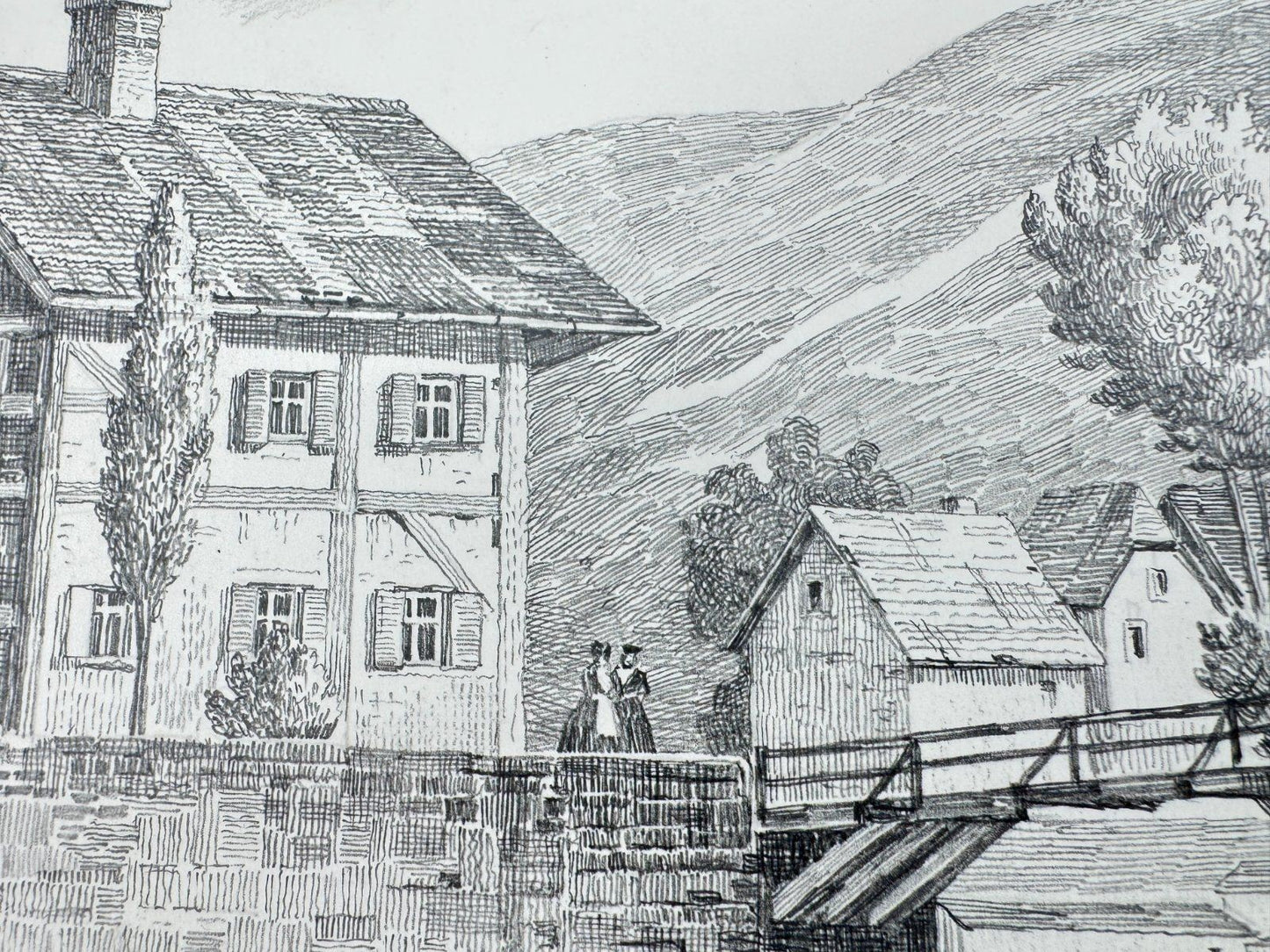 * HEINZ WEHLISCH ZEICHNUNG BURG SOLINGEN ANSICHT