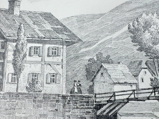 * HEINZ WEHLISCH ZEICHNUNG BURG SOLINGEN ANSICHT