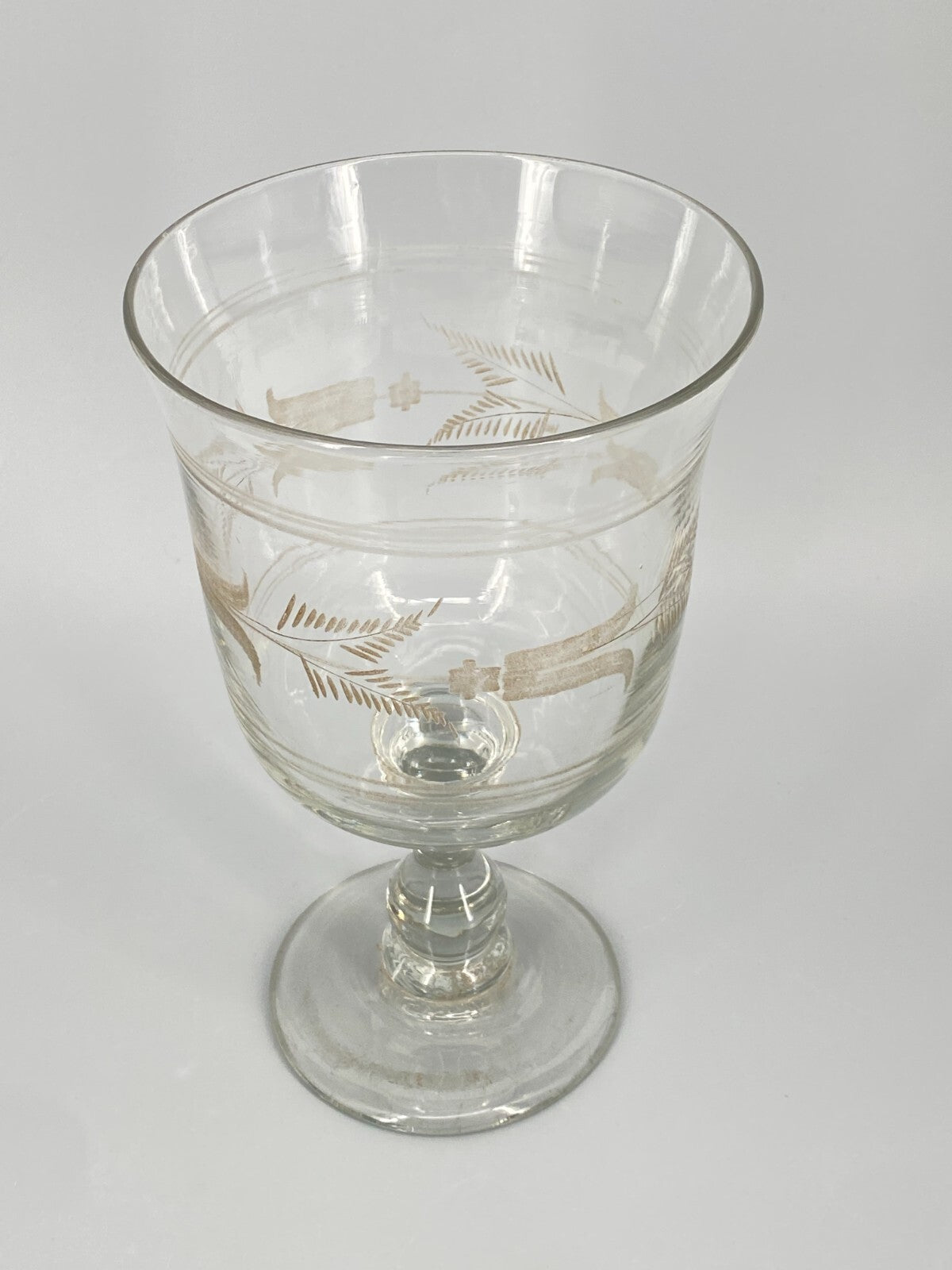 * PRUNKGLAS 23 CM POKAL GROßES GLAS VASE KELCH ANTIK GESCHLIFFEN
