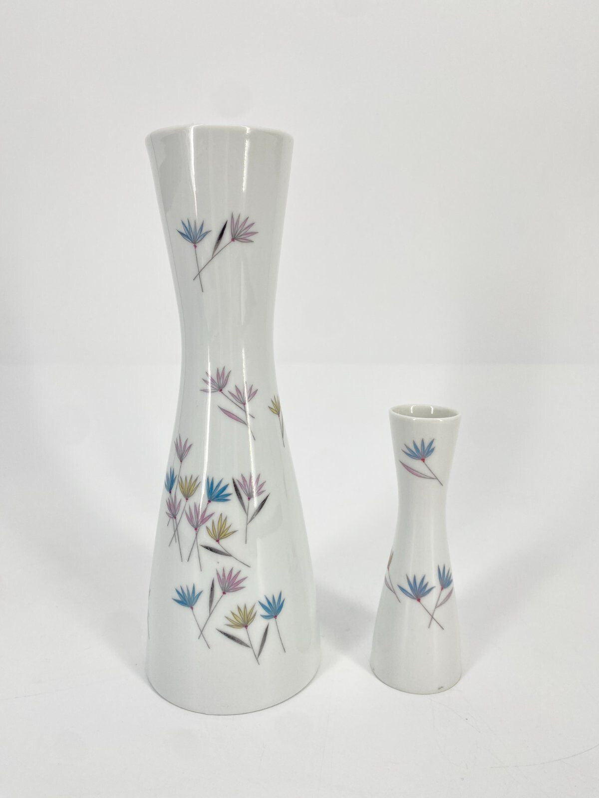 * ROSENTHAL GERMANY 2000 BLÜTENSPIEL VASEN GROß 25,5CM MINI 13CM