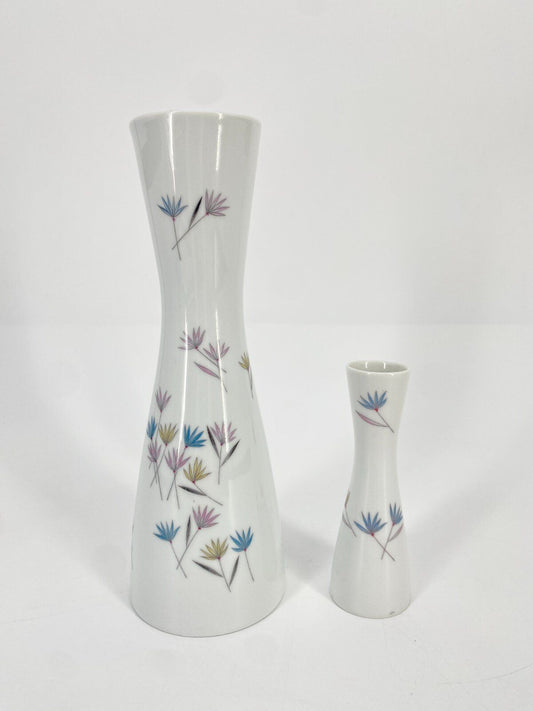 * ROSENTHAL GERMANY 2000 BLÜTENSPIEL VASEN GROß 25,5CM MINI 13CM