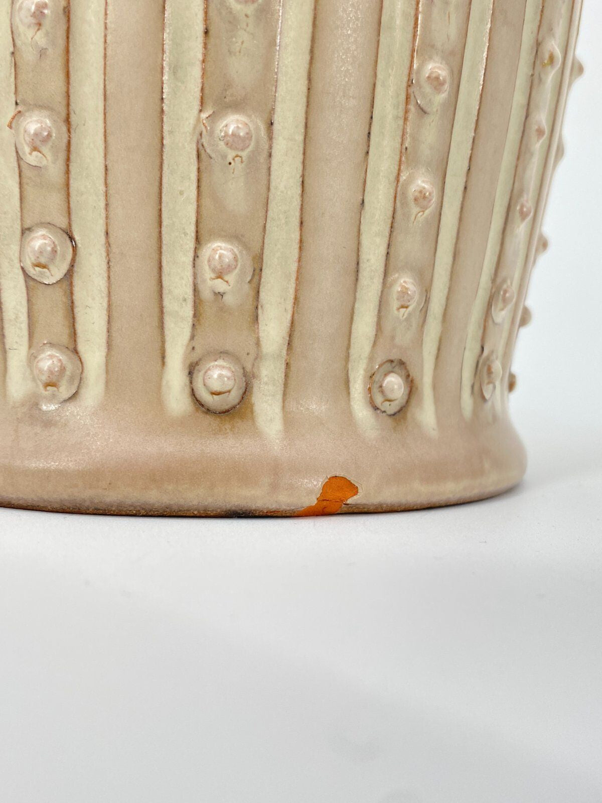 * VASE KERAMIK STUDIOKERAMIK VINTAGE GROß BEIGE FLASCHE