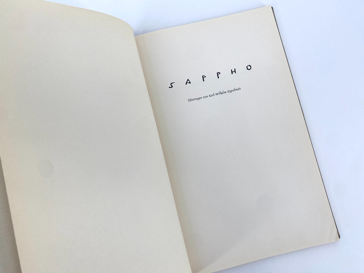 *1v2 BUCH SAPPHO MIT ZEICHNUNGEN EGGEBRECHT-PRESSE MAINZ 1954 MIT SCHUBER