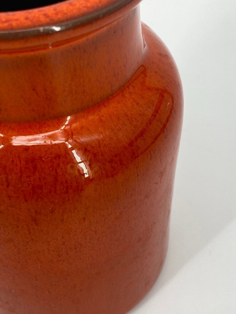 * STUDIOKERAMIK KERAMIK VASE ORANGE 70ER MID CENTURY VINTAGE GLASUR
