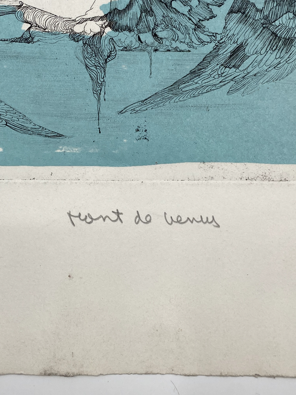 * DRUCK DIDIER MOREAU MONT DE VENUS LITHOGRAFIE HANDKOLORIERT PARIS ART NOVEAU