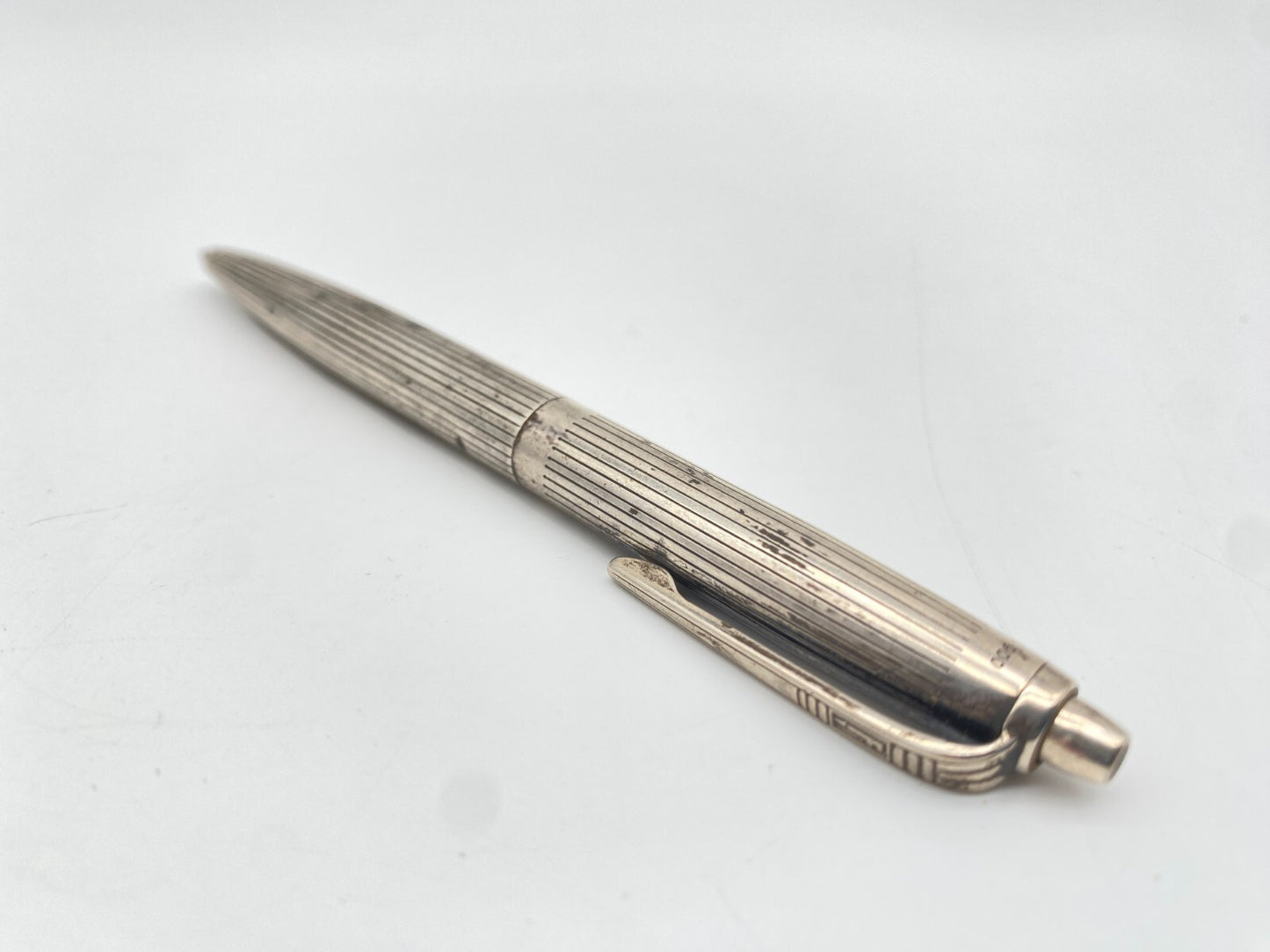 KUGELSCHREIBER FEND GOLDFINK 900ER SILBER BALL POINT 60ER MONOGRAMM SELTEN