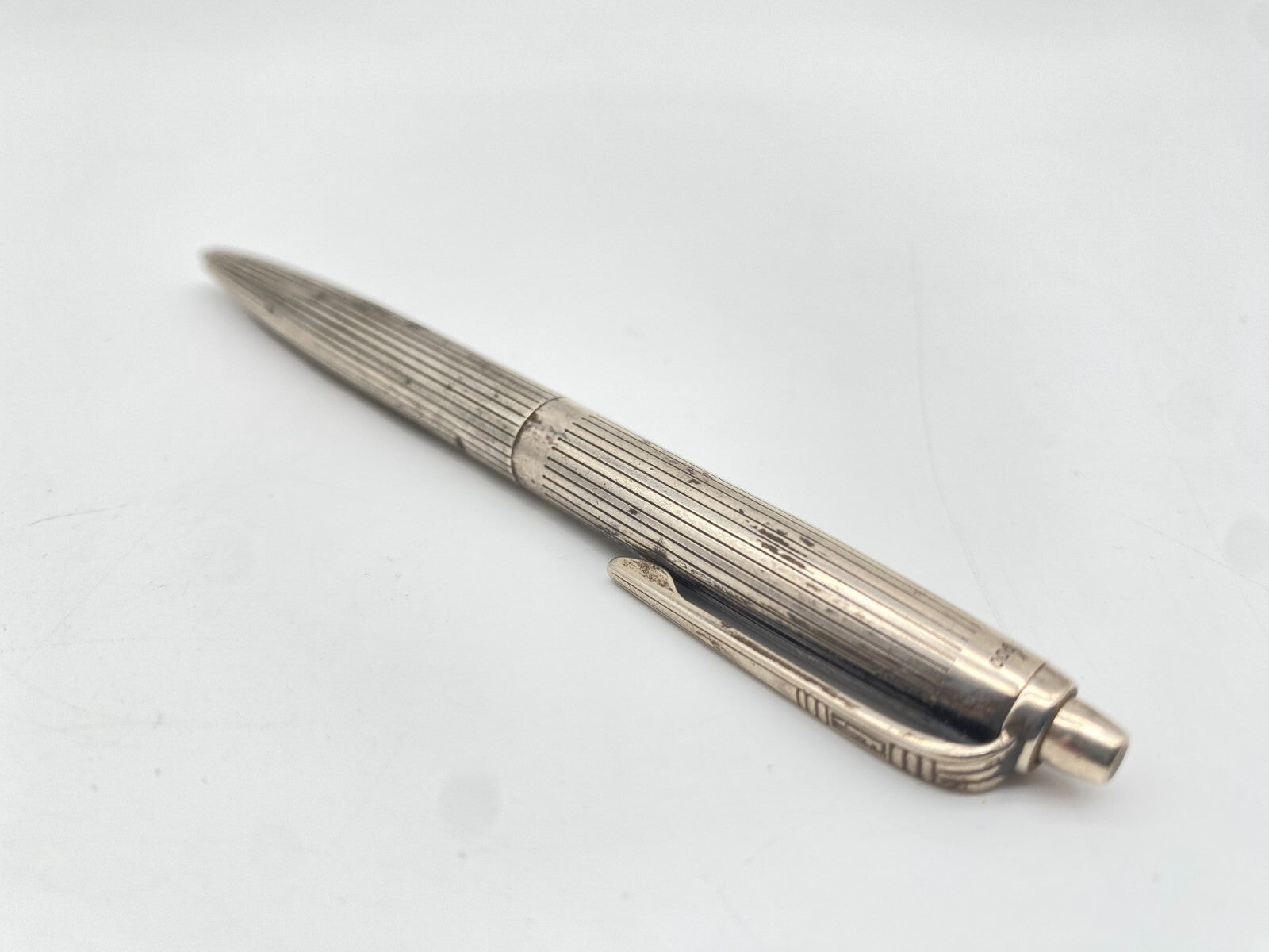 KUGELSCHREIBER FEND GOLDFINK 900ER SILBER BALL POINT 60ER MONOGRAMM SELTEN