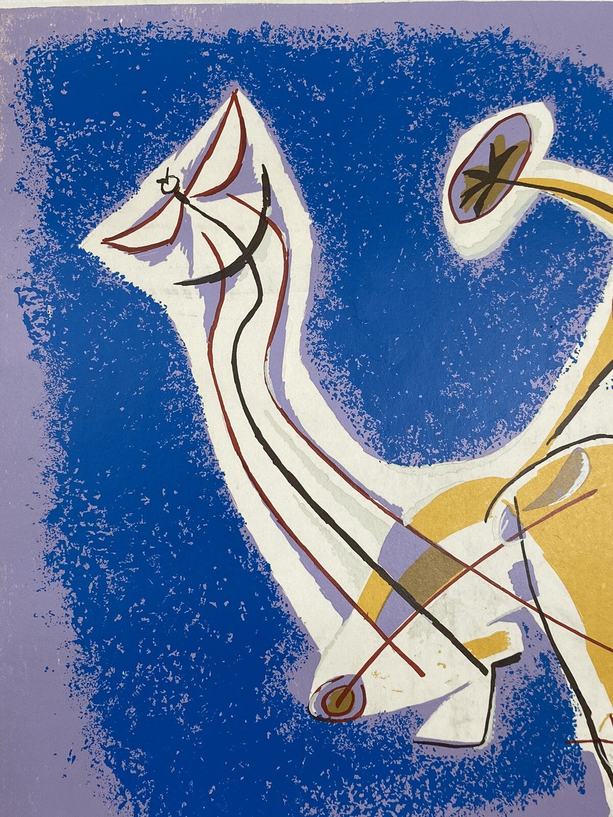* GEMÄLDE BILD SIEBDRUCK KINDHEIT ASANOA 1980 80ER ABSTRAKT EXPRESSIONISMUS  FAU