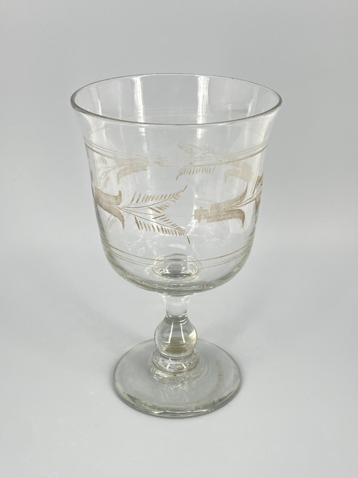 * PRUNKGLAS 23 CM POKAL GROßES GLAS VASE KELCH ANTIK GESCHLIFFEN