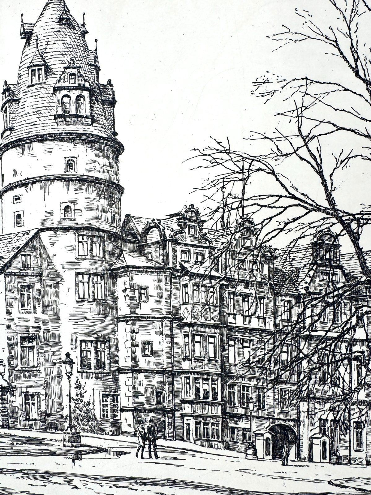 * GRAFIK DRUCKGRAFIK DETMOLD SCHLOSS OSTWESTFALEN WEHLISCH