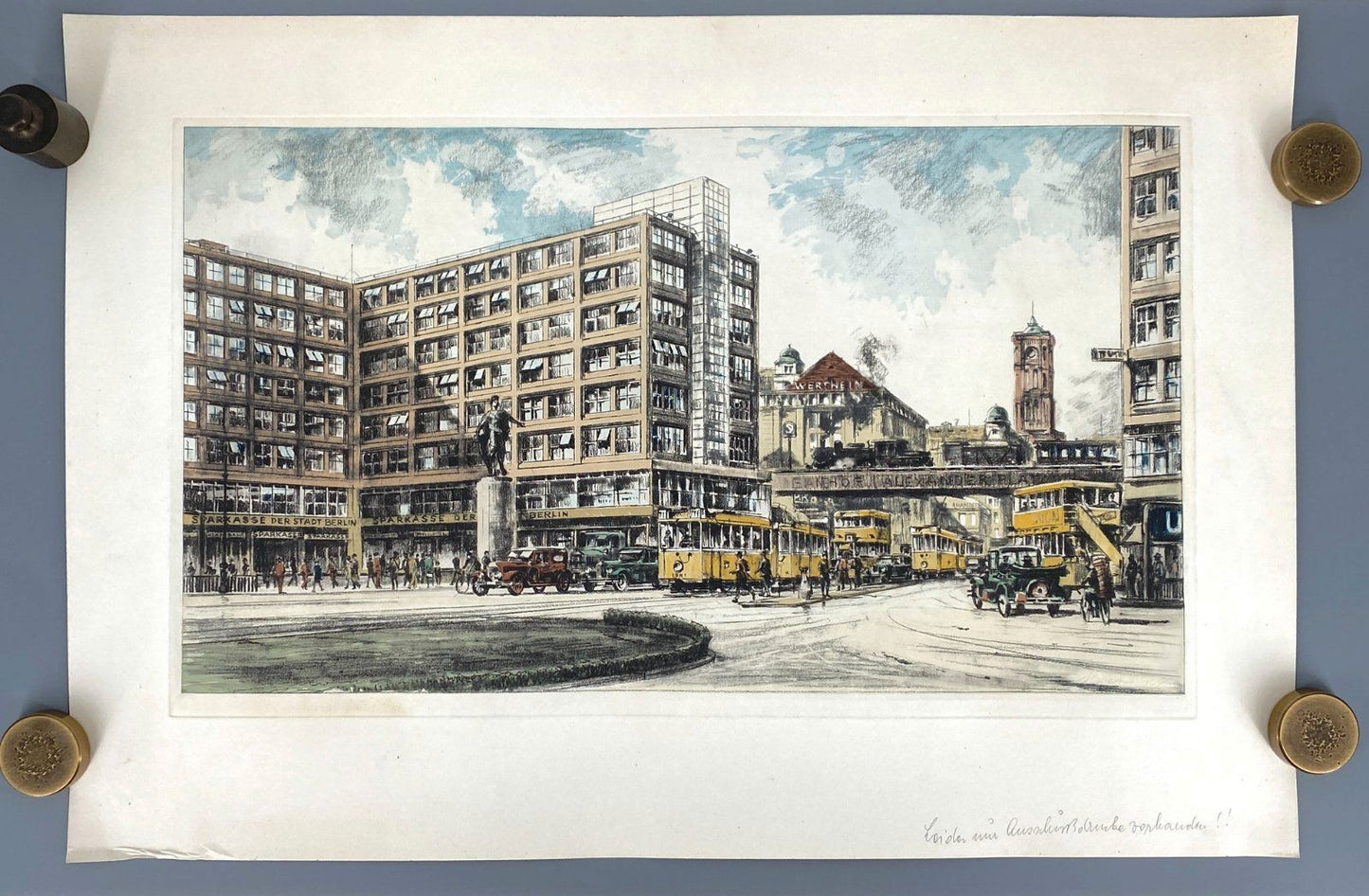 * GRAFIK LITHOGRAFIE HEINZ WEHLISCH BERLIN ALEXANDERPLATZ 1930