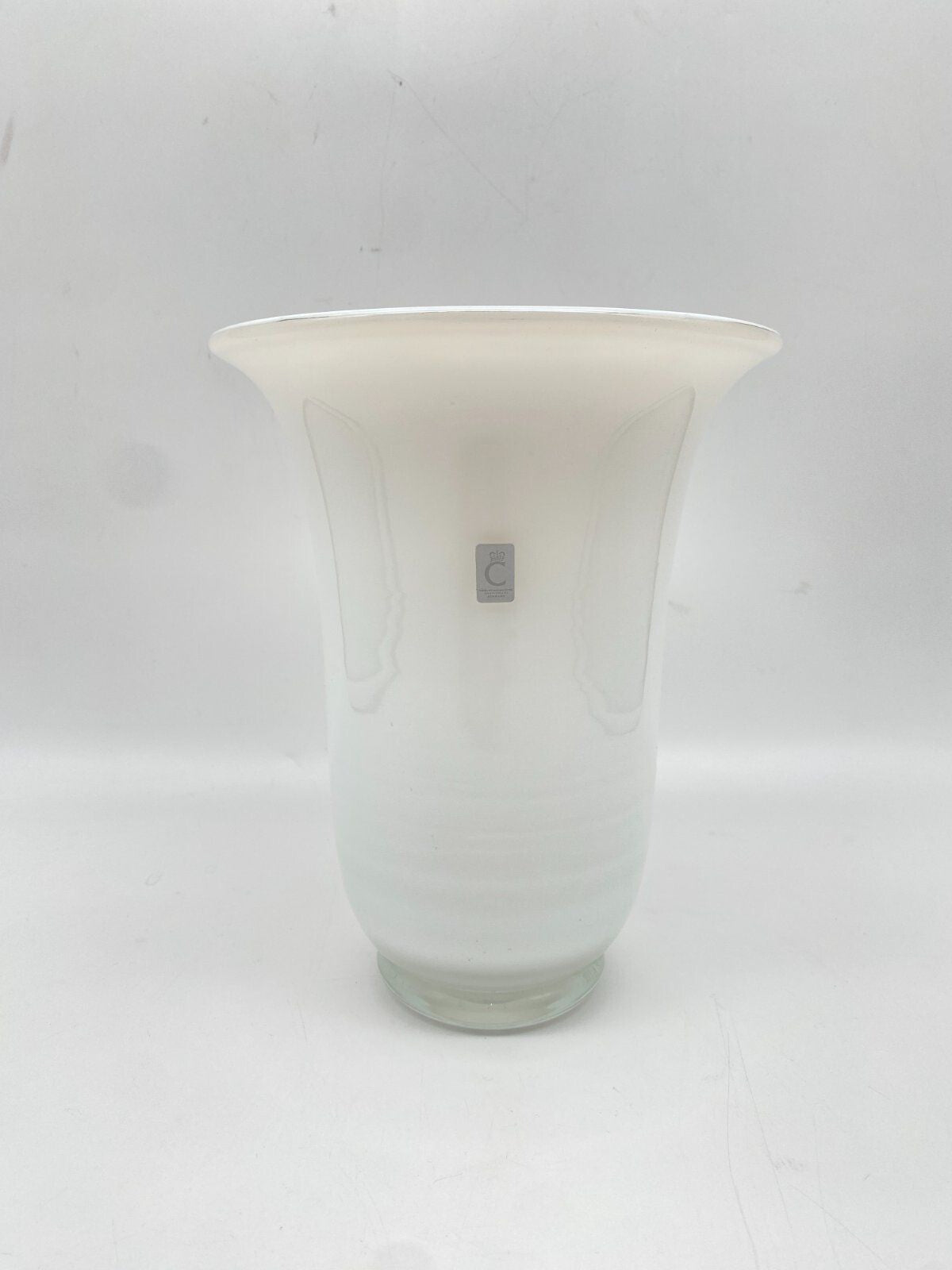 CHRISTINENHÜTTE SCHOTT ZWIESEL VASE BLUMENVASE WEIß OPALGLAS