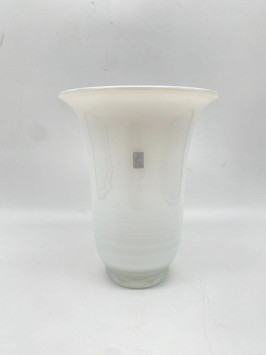 CHRISTINENHÜTTE SCHOTT ZWIESEL VASE BLUMENVASE WEIß OPALGLAS