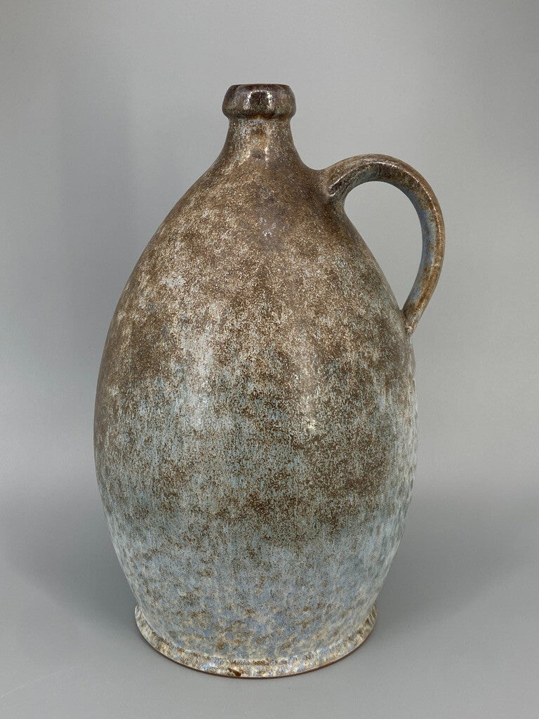 * VASE KRUG KERAMIK STUDIOKERAMIK HENKELVASE SIGNIERT LA MID CENTURY
