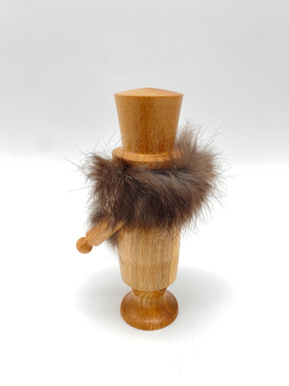 RÄUCHERMANN RÄUCHERMÄNNCHEN MIT FELL ERZGEBIRGE EDELMANN 14CM AUS SAMMLUNG
