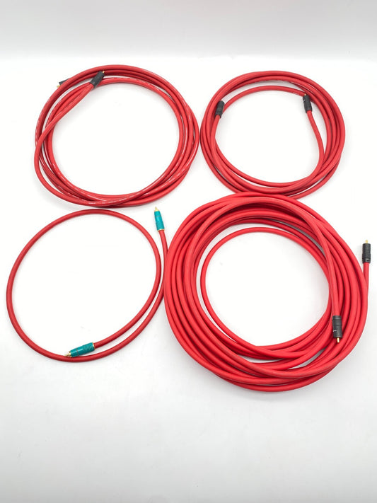 4X HIGH END AUDIO HIFI KABEL CINCHKABEL MONITOR PC OFC 21 METER