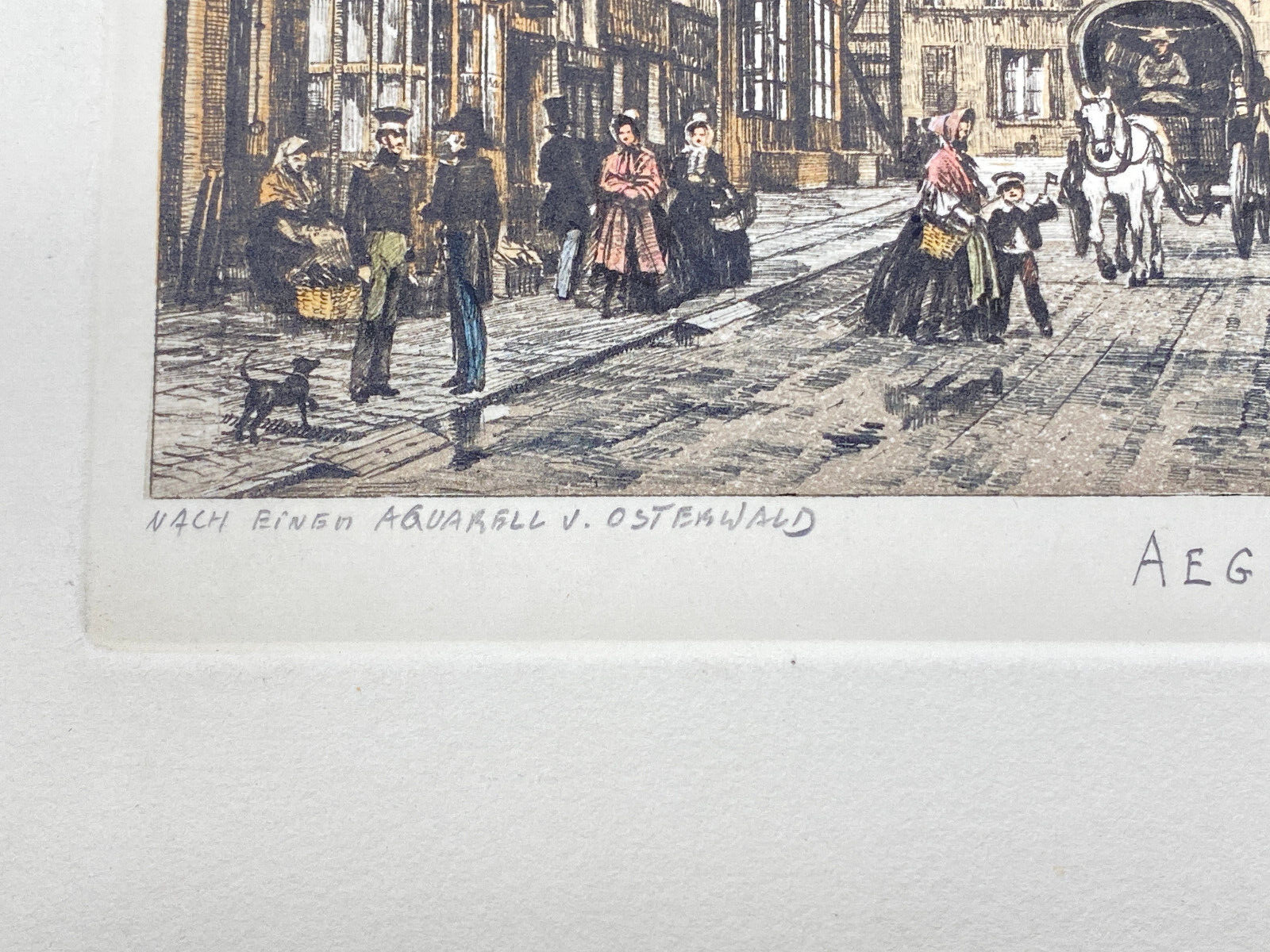 HEINZ WEHLISCH RADIERUNG AEGIDIENKIRCHE HANNOVER 1840 ORIGINAL HANDSIGNIERT