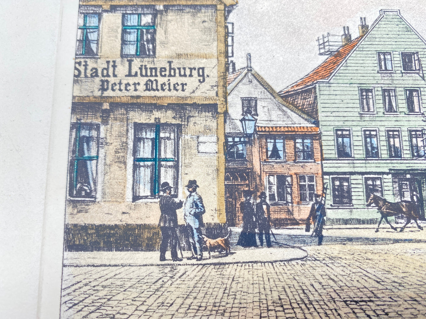 DEUTSCHER KÜNSTLER HEINZ WEHLISCH HANNOVER UM 1840 FARBRADIERUNG HANDSIGNIERT