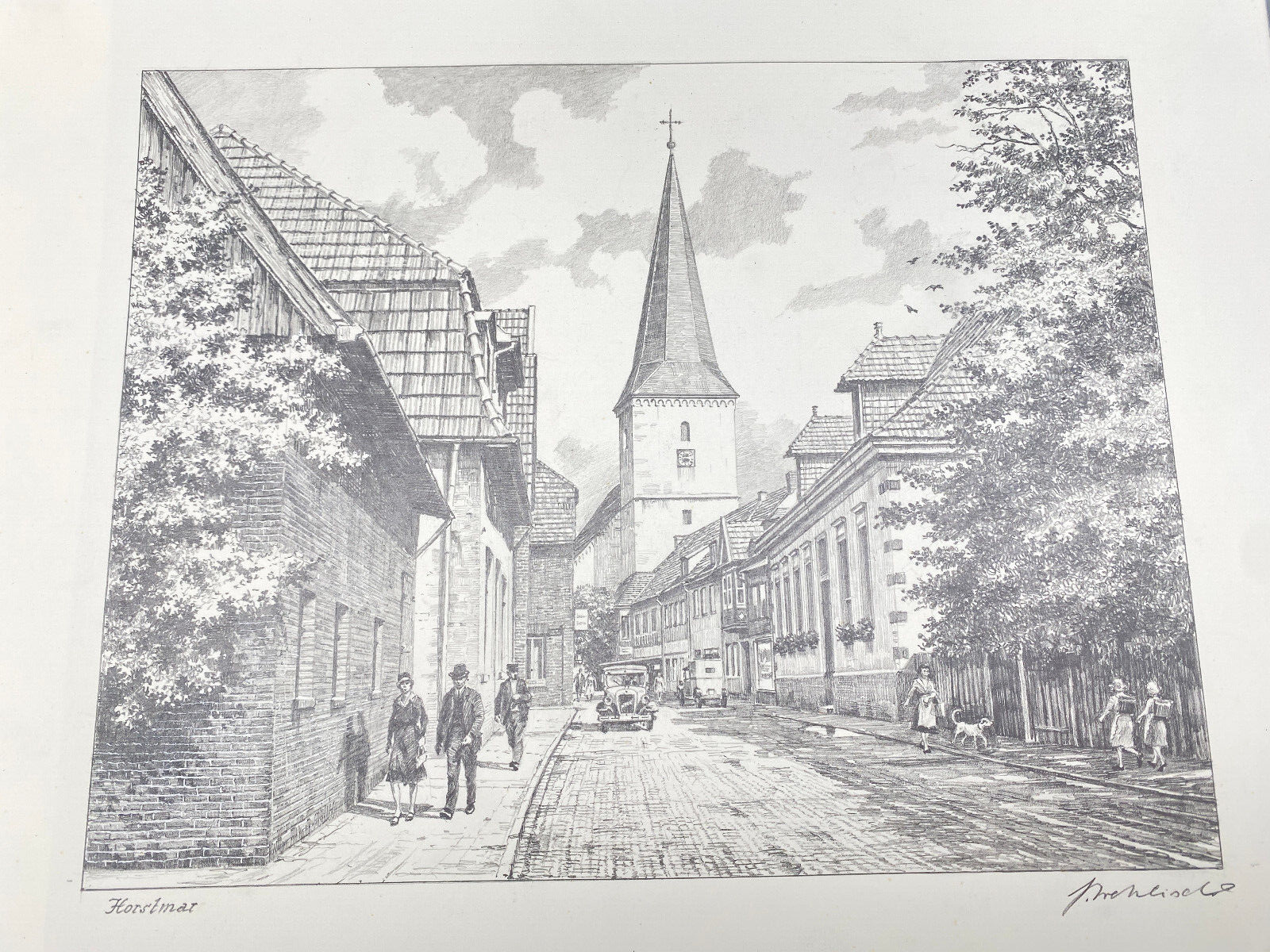 HEINZ WEHLISCH 4X ZEICHNUNGEN STEINFURT ORIGINAL HANDSIGNIERT
