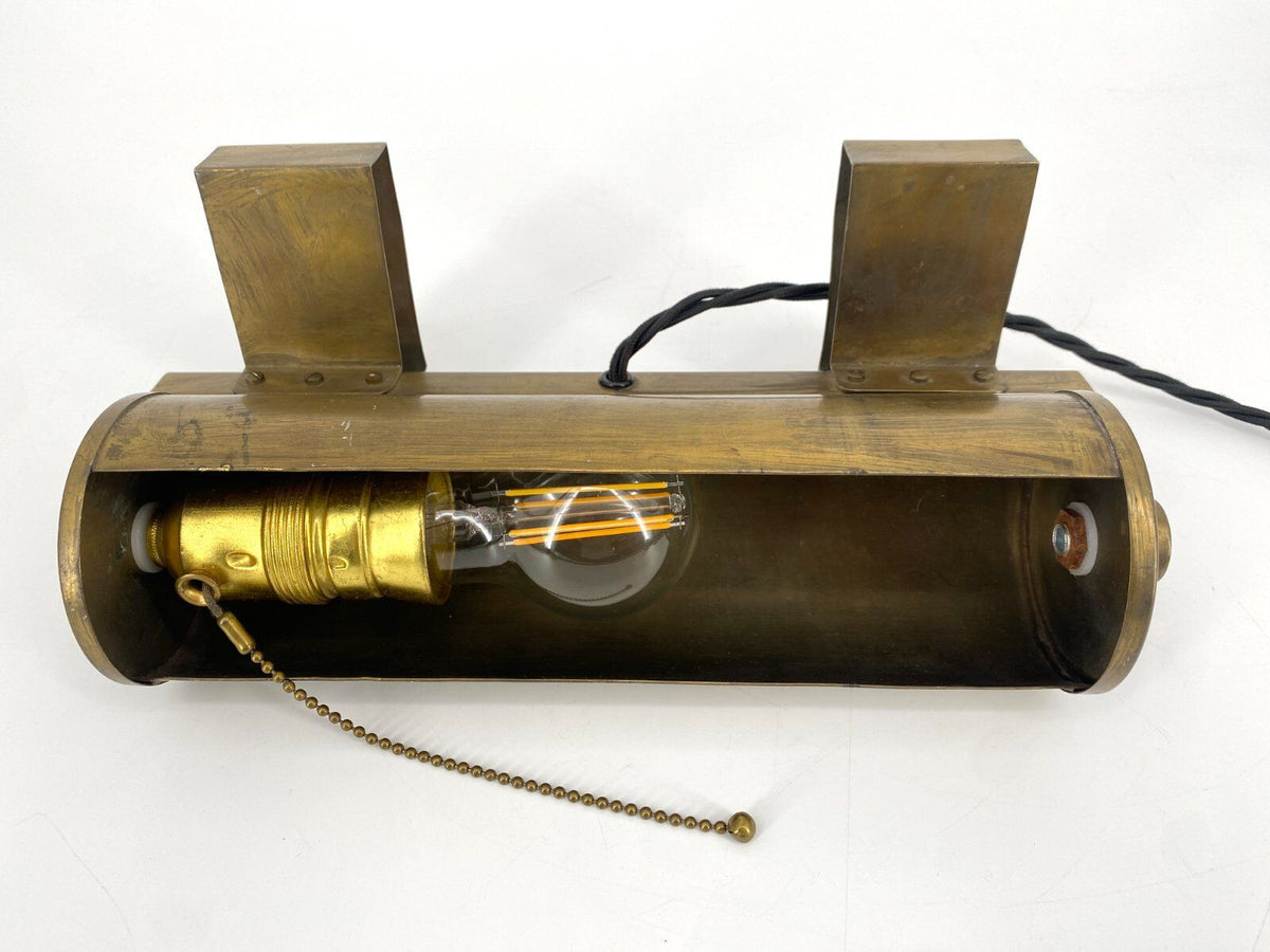 * WANDLAMPE REGALLAMPE MESSING KLEMMLEUCHTE ART DECO SPOT HALTERUNG