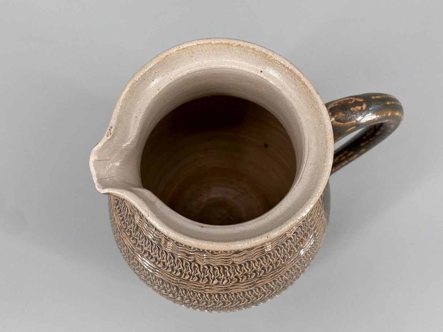 * VASE KRUG KARAFFE STUDIO KERAMIK BRAUN GEMUSTERT RUSTIKAL VINTA