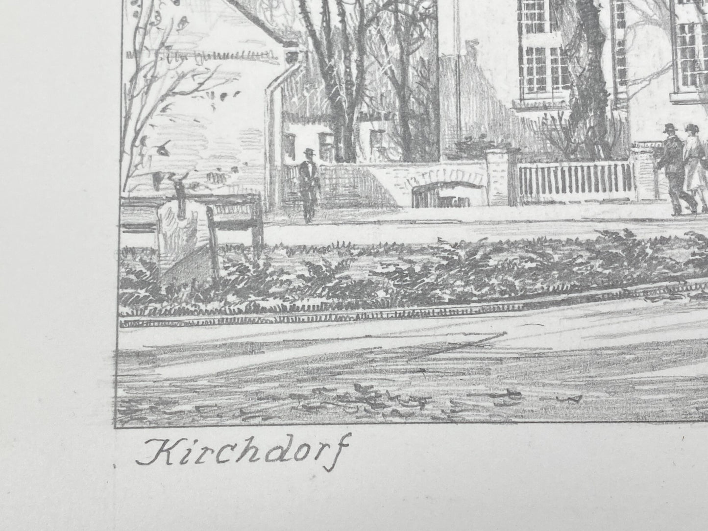 HEINZ WEHLISCH ZEICHNUNG SANKT NICOLAI KIRCHE KIRCHDORF HANDSIGNIERT