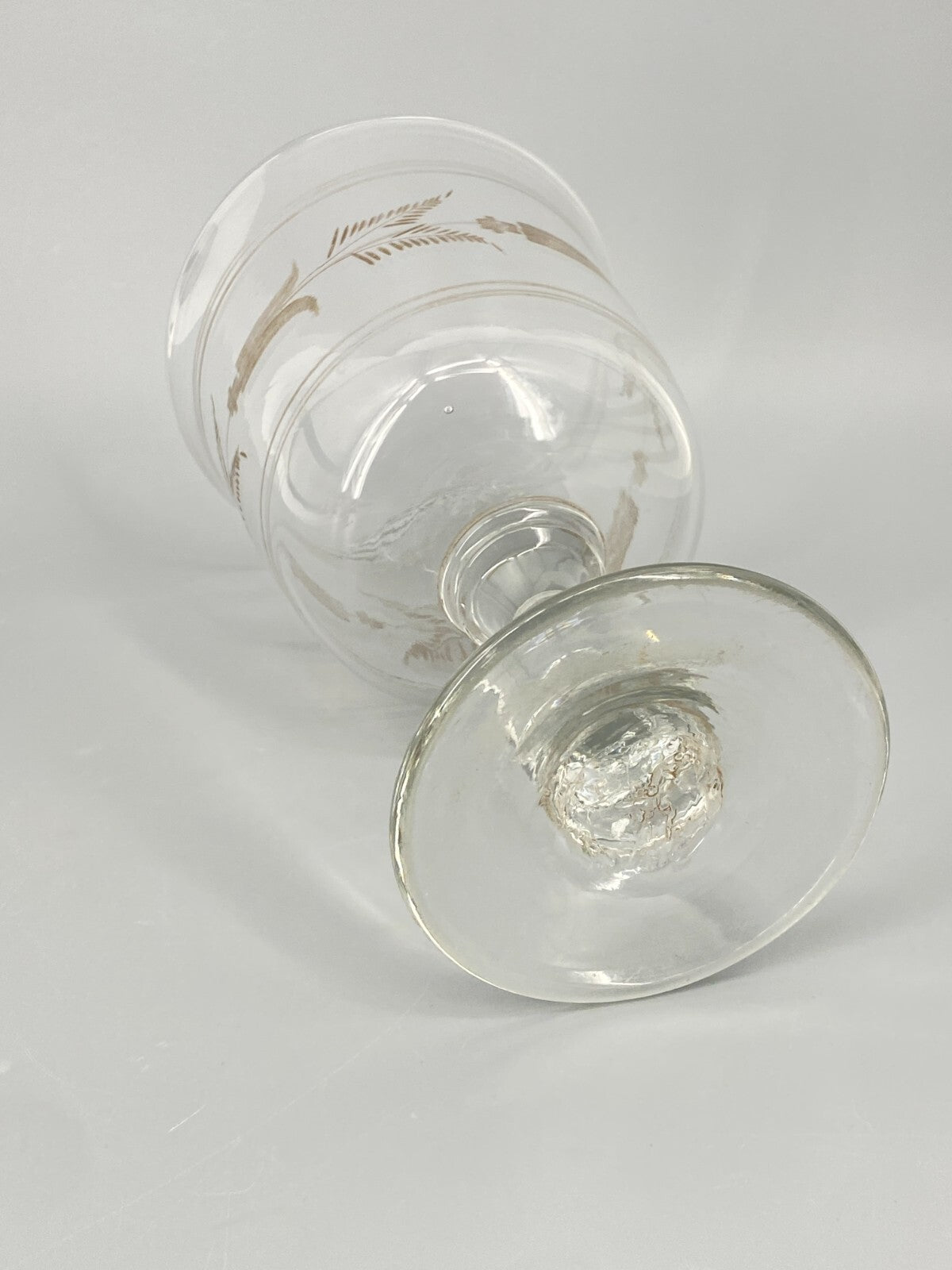 * PRUNKGLAS 23 CM POKAL GROßES GLAS VASE KELCH ANTIK GESCHLIFFEN