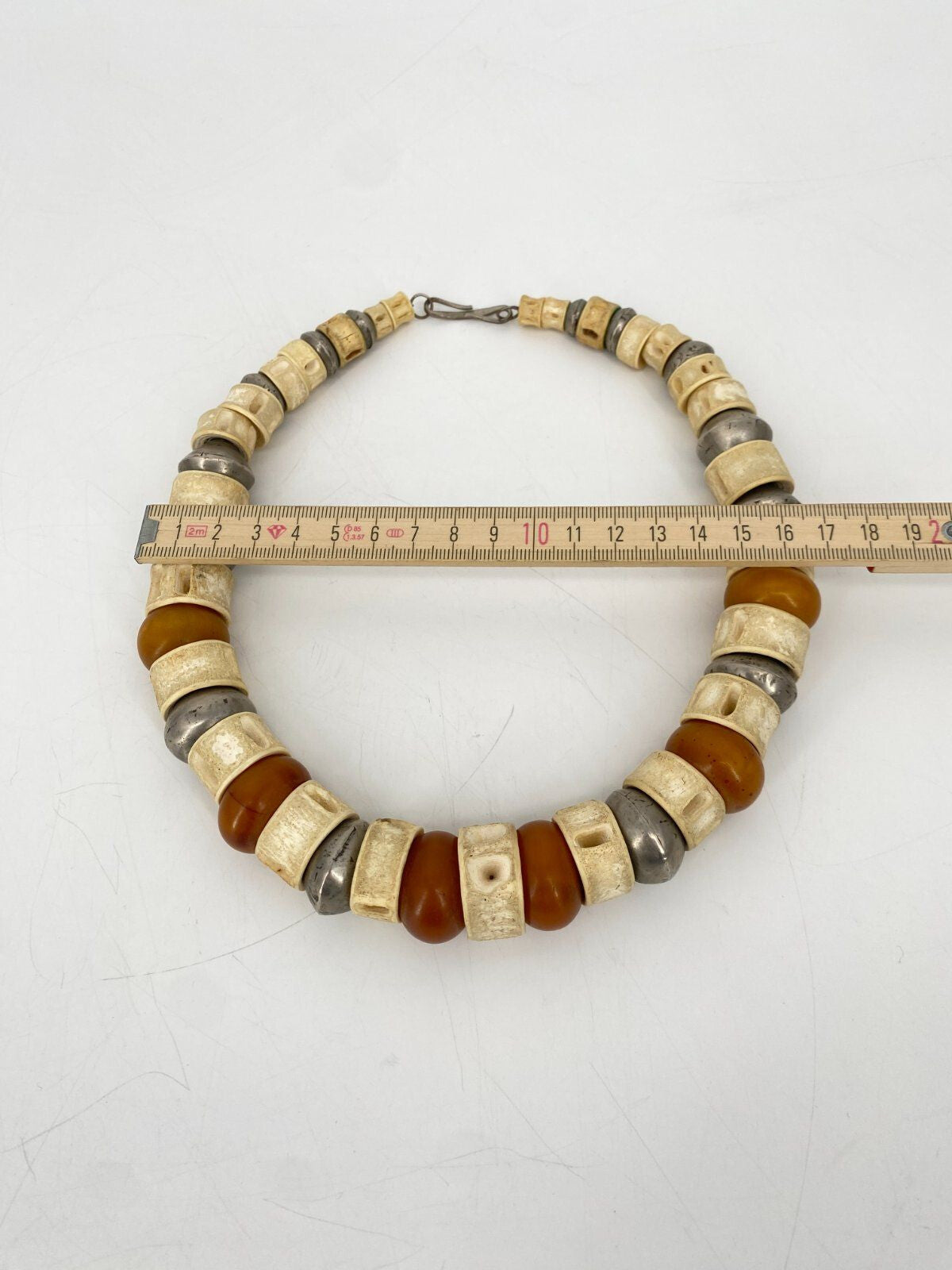 * KETTE COLLIER STATEMENT BERNSTEIN NATURMATERIAL METALL PERLEN