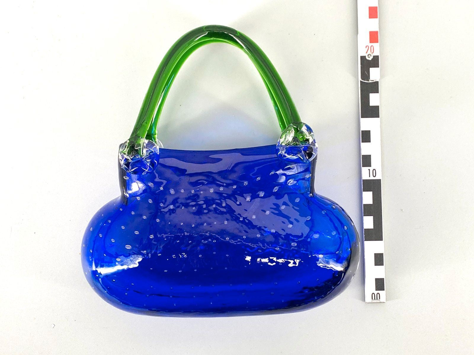 * MURANO GLASBEHÄLTER ERDBEERE HANDTASCHE DEKO KUNSTGLAS GLASVASE