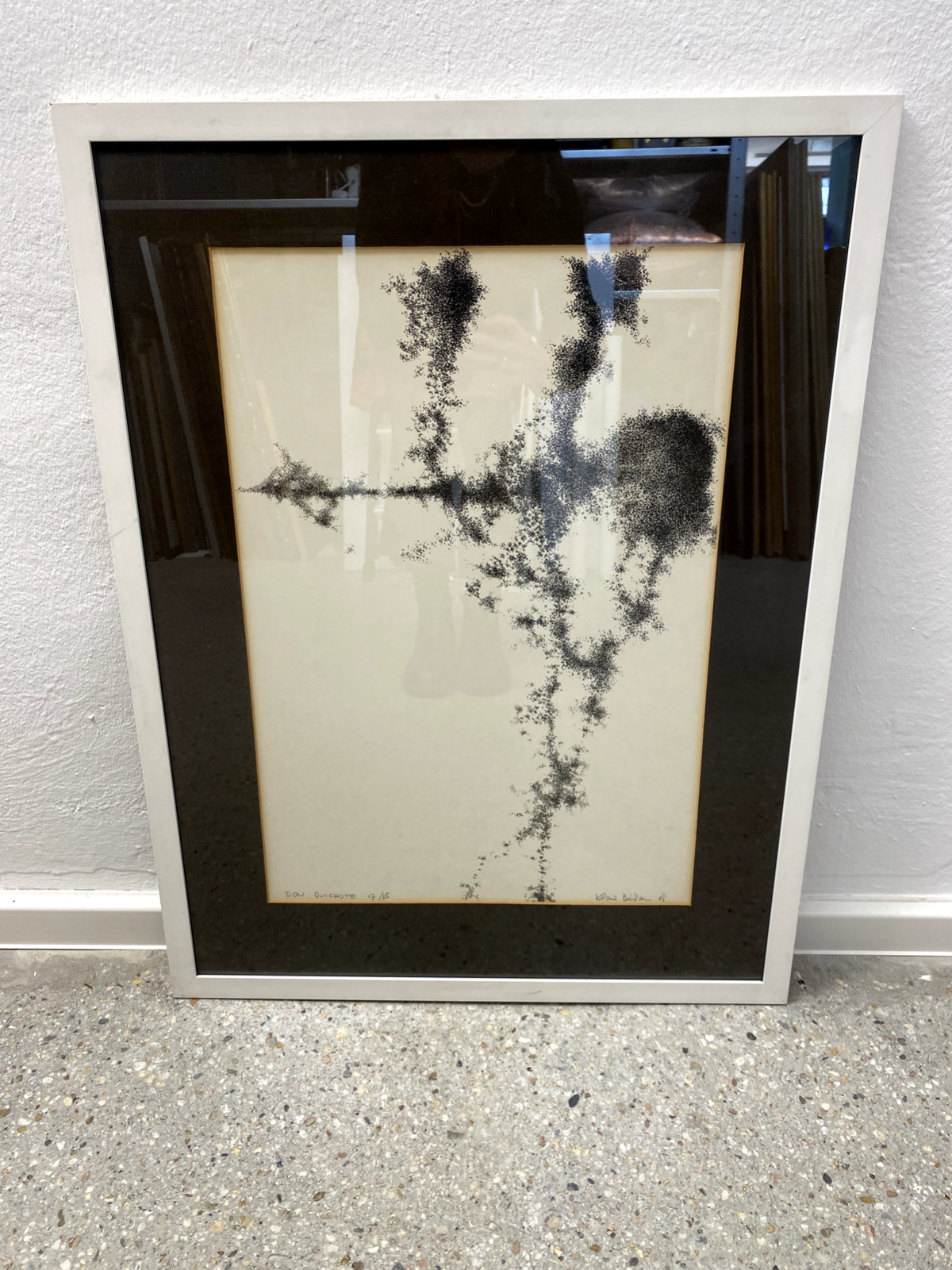 * KUNSTDRUCK SIGNIERT KLAUS BEISTEN DON QUICHOTE 68 17/45 GERAHMT PASSEPARTOUT