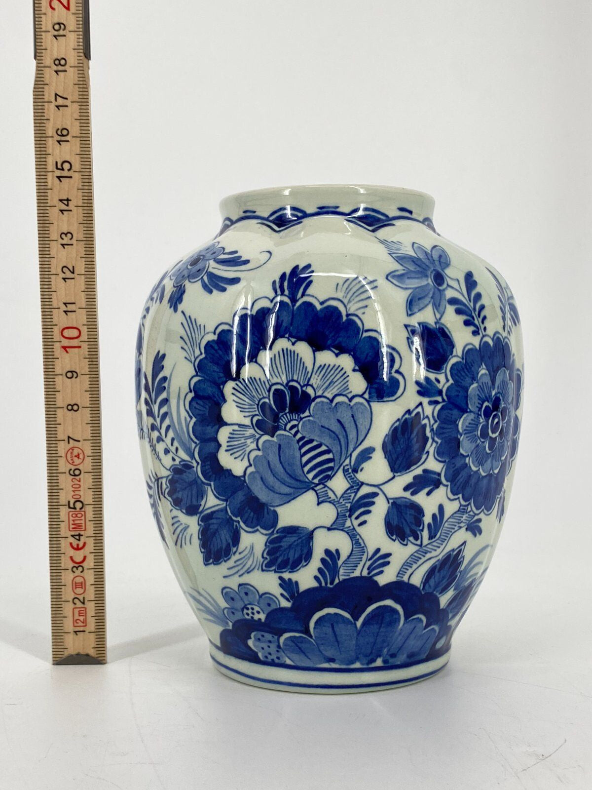 * VASE DELFTER BLAU RAAM DELFTS BLAUW HOLLAND 50ER VINTAGE