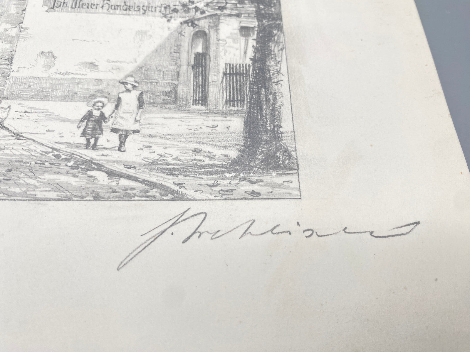 HEINZ WEHLISCH KÜNSTLER ORIGINAL ZEICHNUNG DURLACH BASELER TOR KARLSRUHE