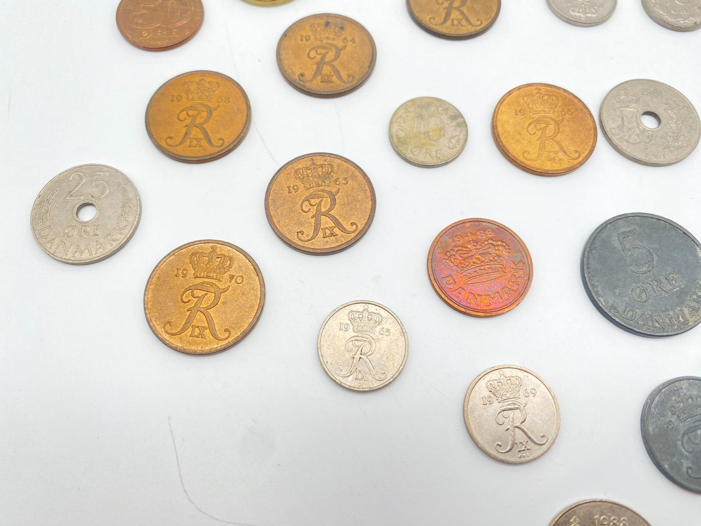 KONVOLUT 98 ALTE DÄNISCHE KRONEN ORE 5 KRONER 20 KRONER 50ER 70ER SAMMLERSTÜCKE