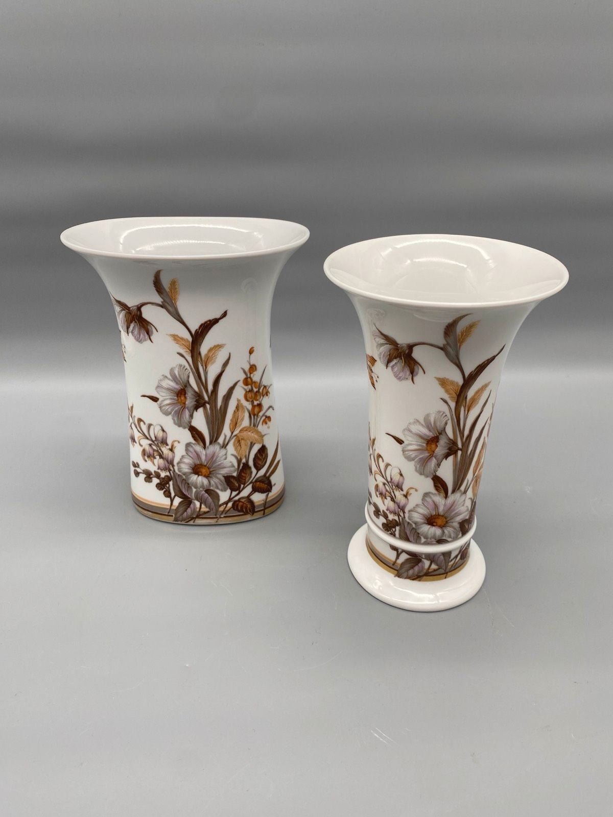* SET AK KASIER PORZELLAN VASE BLUMEN VINTAGE 50/60er RUND