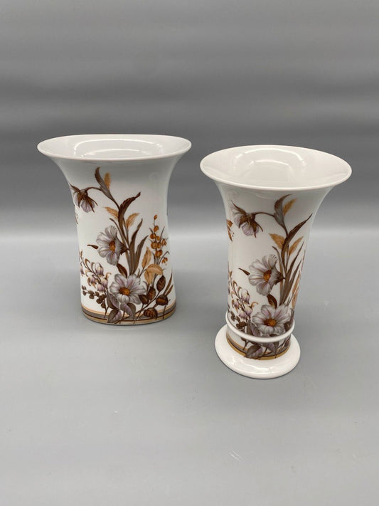* SET AK KASIER PORZELLAN VASE BLUMEN VINTAGE 50/60er RUND