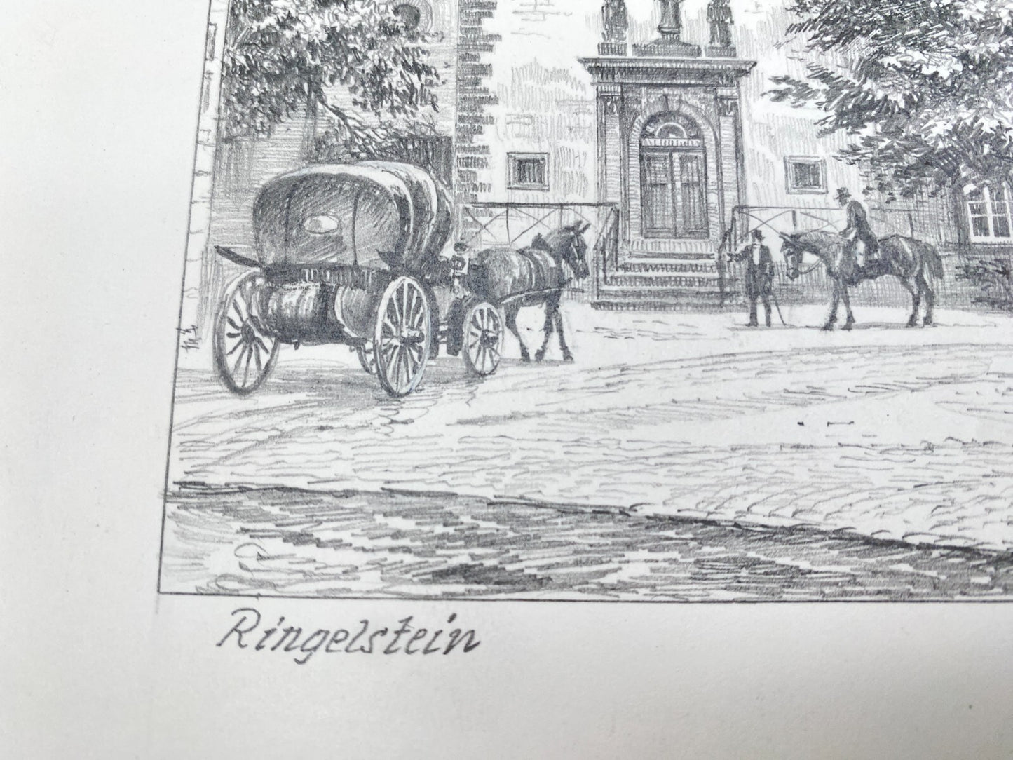 HEINZ WEHLISCH ZEICHNUNG RINGELSTEIN SCHLOSS UM 1900 HANDSIGNIERT