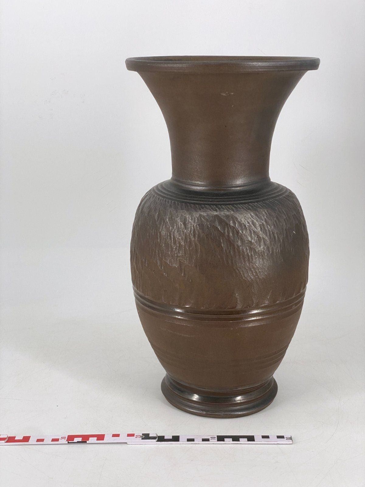 * GROßE STUDIOKERAMIK VASE BRAUN BODENVASE 49cm VINTAGE 70er