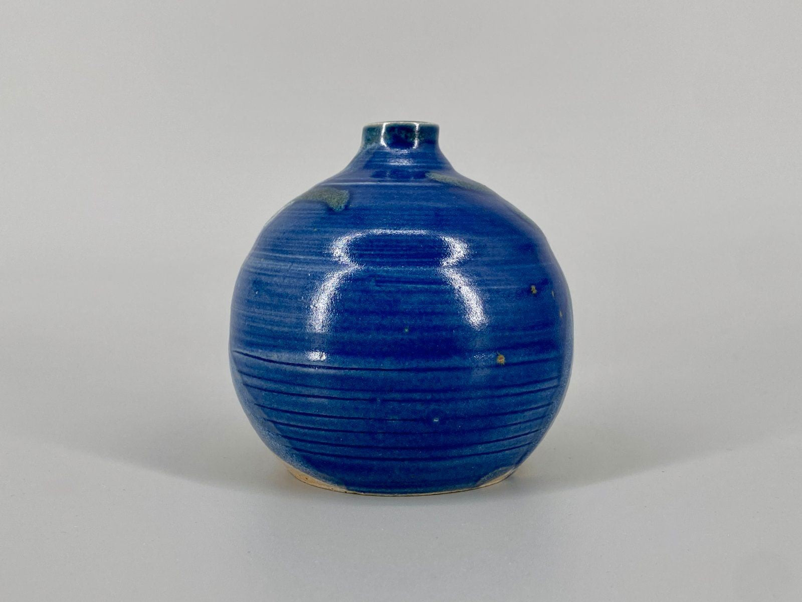 * STUDIO KERAMIK VASE RAKU BLAU GRÜN VINTAGE 70ER