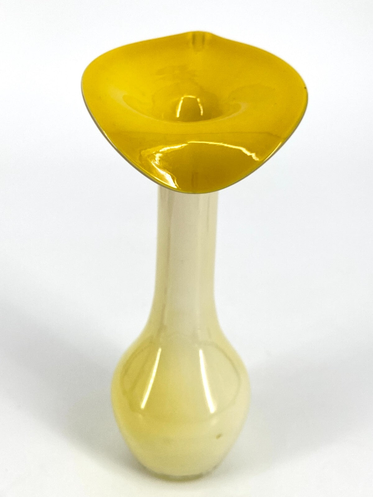 * VASE GLAS JACK IN THE PULPIT GELB 60ER MURANO LILY FLORAL
