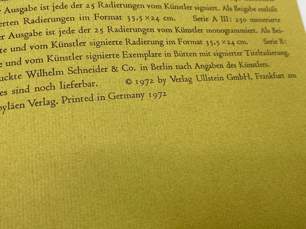 *1972 GUSTAVE FLAUBERT JULES UND HENRY PETER ACKERMANN GRAFIK EINZELBLATTT ZUM J