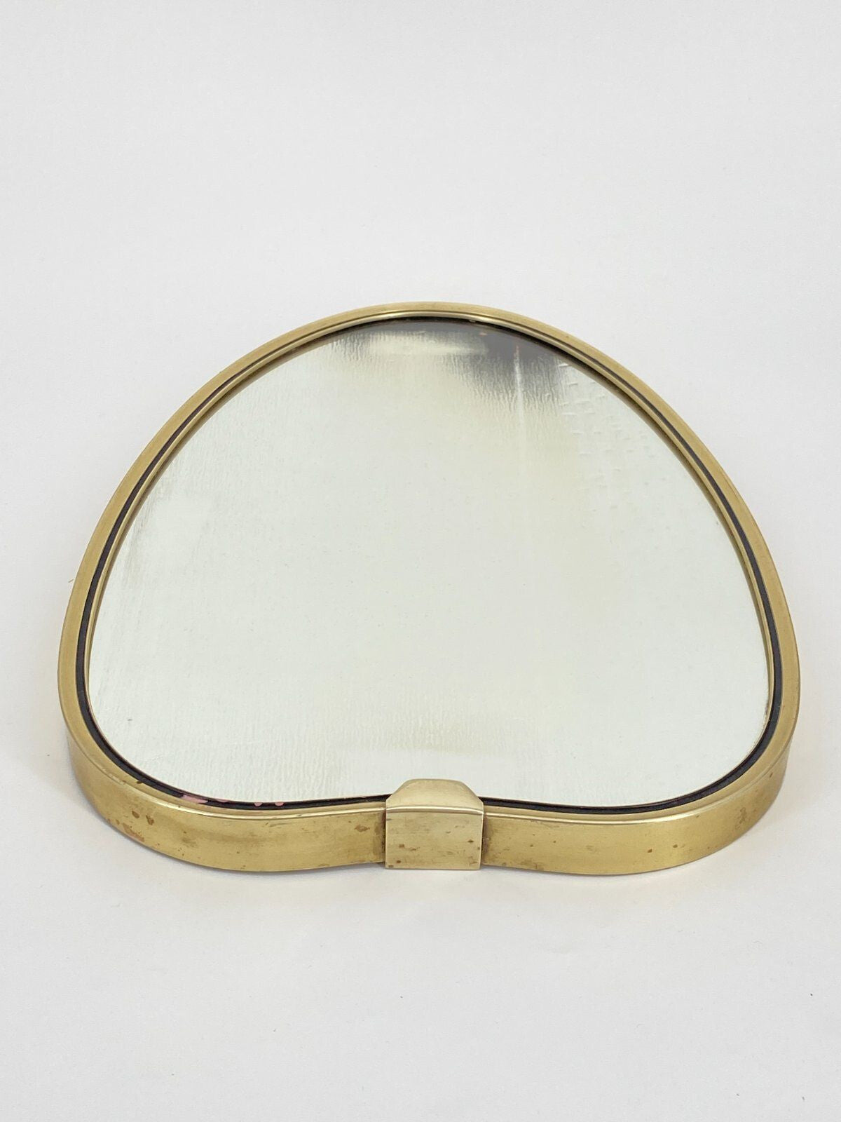 * WANDSPIEGEL ROCKABILLY 50ER OVAL MESSING HERZFORM SPIEGEL