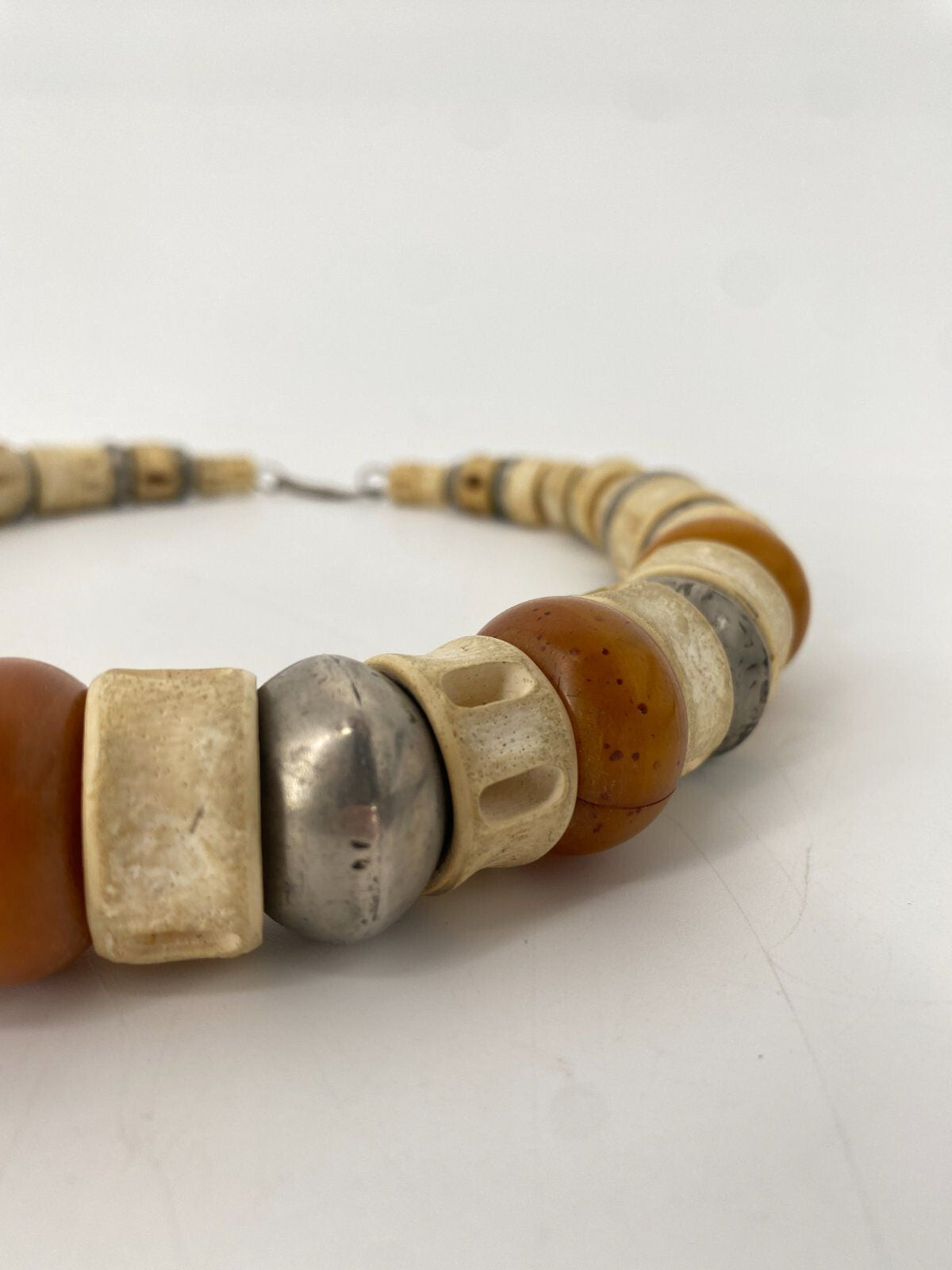* KETTE COLLIER STATEMENT BERNSTEIN NATURMATERIAL METALL PERLEN