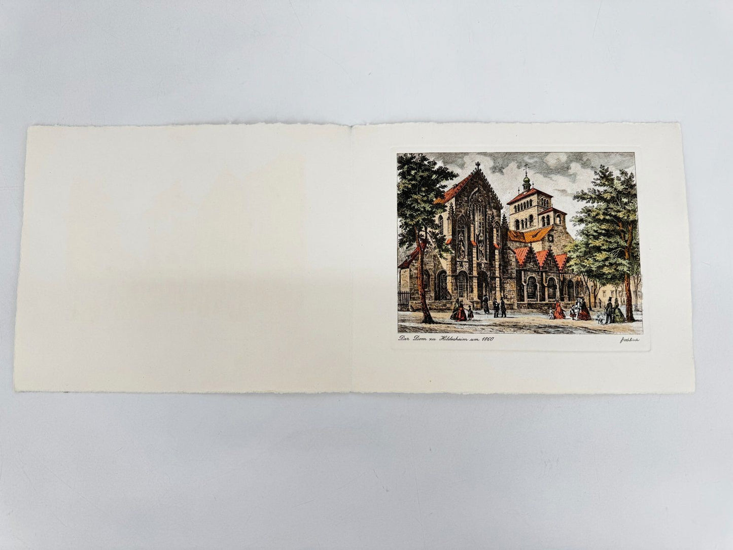 * HEINZ WEHLISCH RADIERUNG DOM ZU HILDESHEIM UM 1860 ANSICHT